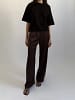 Pantalon Satin Chocolat Fluide